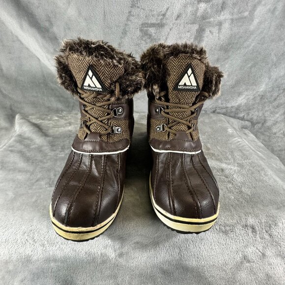 Mishansha Women's 9 Winter Snow Boots Outdoor Non-slip Warm Waterproof with fur - Picture 3 of 16